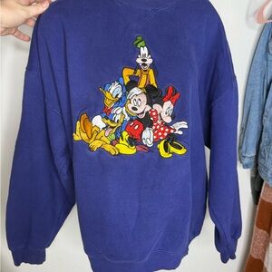 Vintage Disney Crewneck Sweater with Character Design